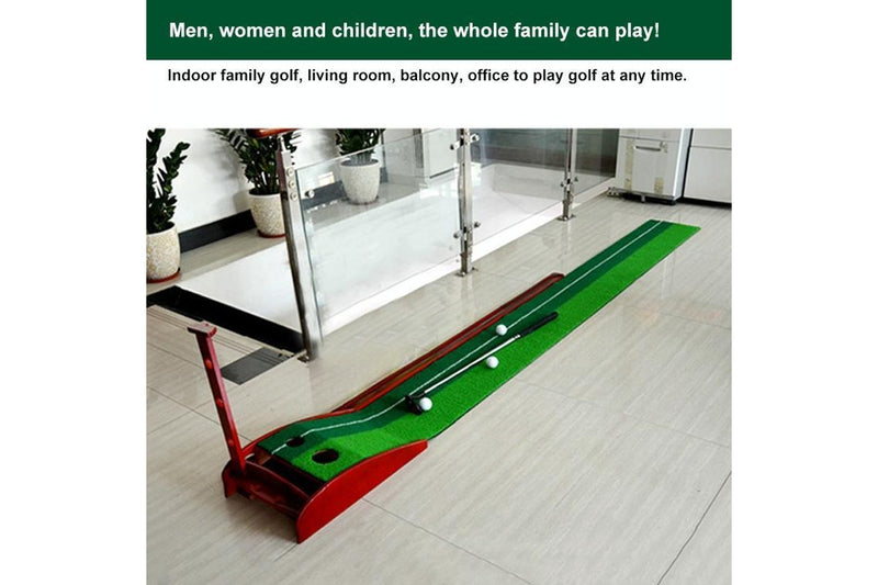 3M Golf Solid Wood Putter Trainer Practice Set Training Mat