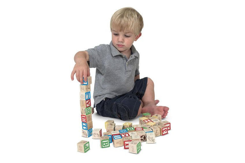 Melissa & Doug: Wooden ABC/123 Blocks Set