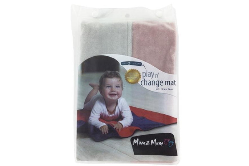 Mum 2 Mum: Play 'n Change Mats - Dusty Pink/Stone (74x74cm)