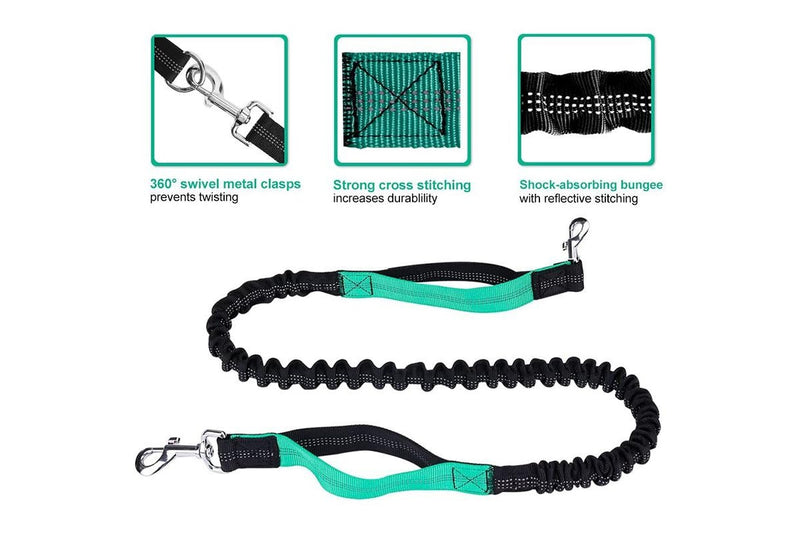 Hands-Free Dog Leash & Bag - Medium/Large Dogs (Teal)