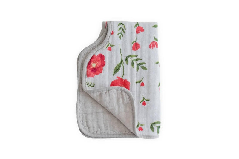 Little Unicorn: Muslin Burp Cloth - Summer Poppy