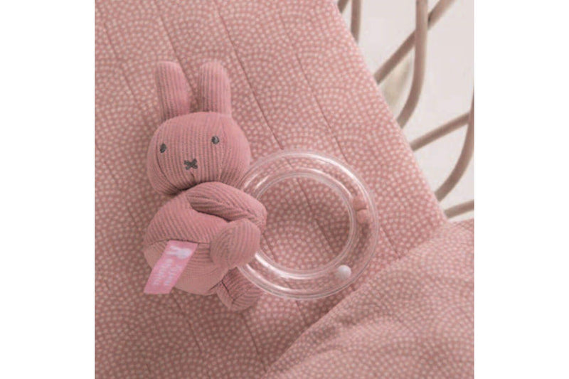 Miffy: Ring Rattle - Pink Rib