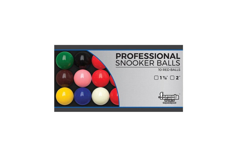 Formula Sports Profesional Pool Balls 1 7 8" Set 10 Red 6 Colour 1 White