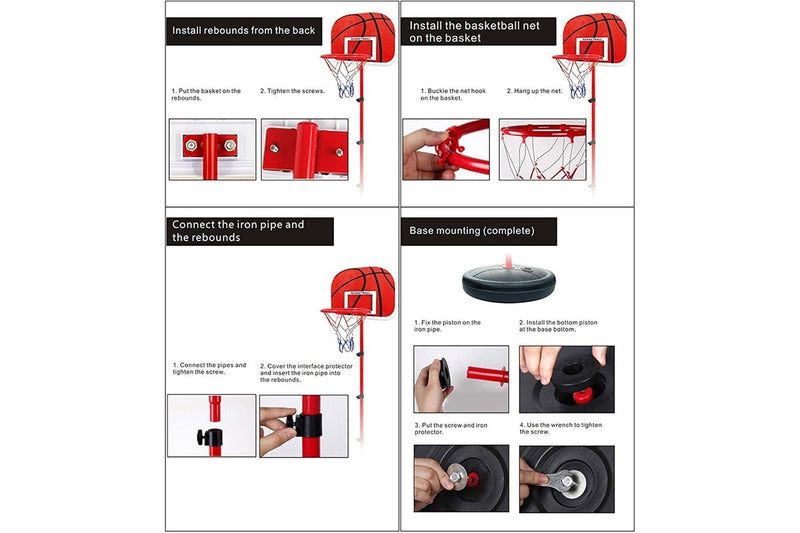 Adjustable Kids Basketball Stand - Hoop, Portable Boards & Toy Set