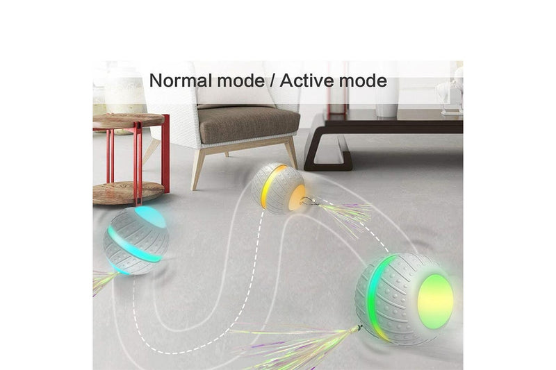 Bentopal Smart Wheel Jumping Interactive Rechargeable Cats Ball Pet Play Toy LED