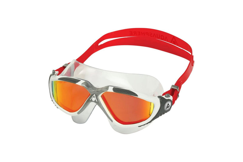 Aquasphere Unisex Adult Vista Mirrored Swimming Goggles (White/Silver/Red) (One Size)