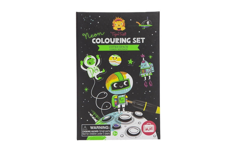 Tiger Tribe: Neon Colouring Set - Space