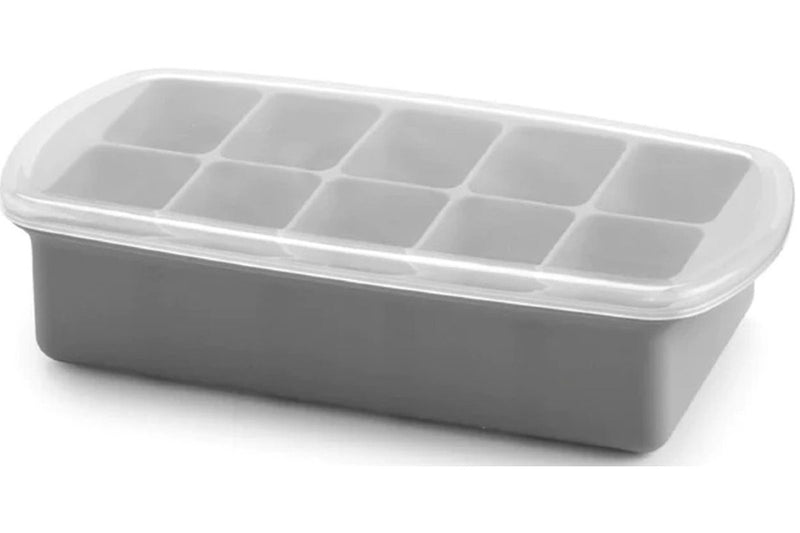 Melii: Silicone Baby Food Freezer Tray with Lid - Grey