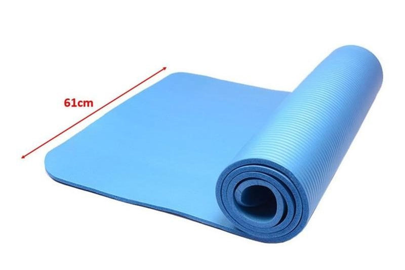 10mm BLUE Yoga Mat Extra Thick Gym Mat Fitness Excise Rubber Mat