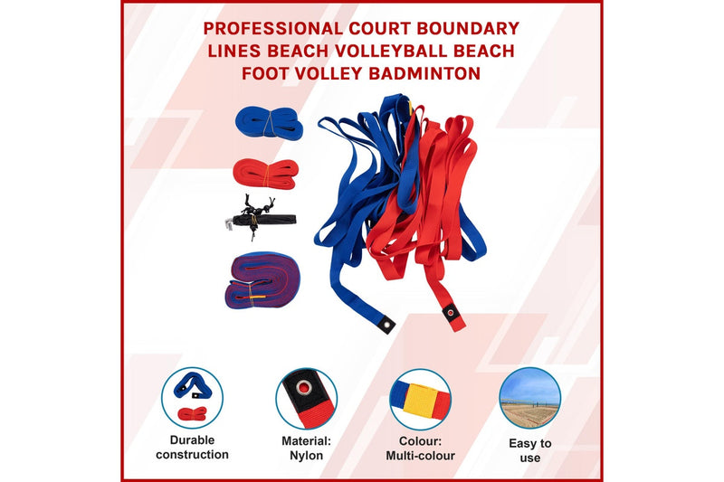 Professional Court Boundary Lines Beach Volleyball Beach Foot Volley Badminton