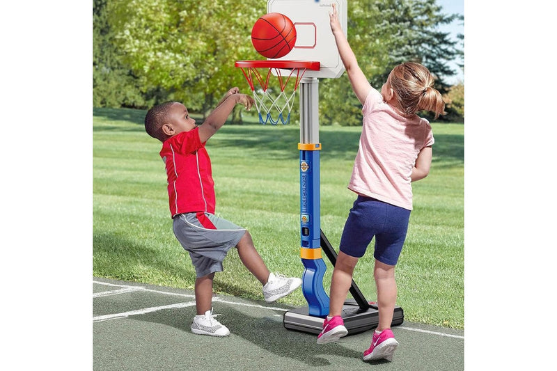 Kids Basketball Training Hoop Height Adjustable Basketball Hoop Set for Indoor Outdoor Playing Blue