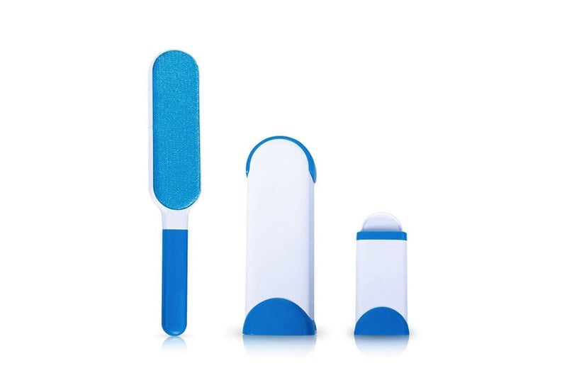 Petswol: Double-Sided Pet Hair And Lint Removal Brush - Blue (Set of 2)