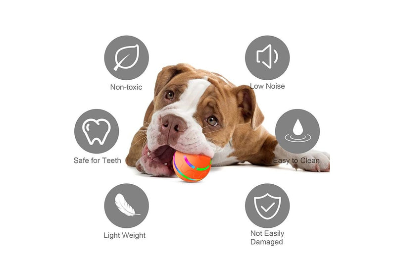 PETSWOL Automatic Rolling Pet Ball - Orange