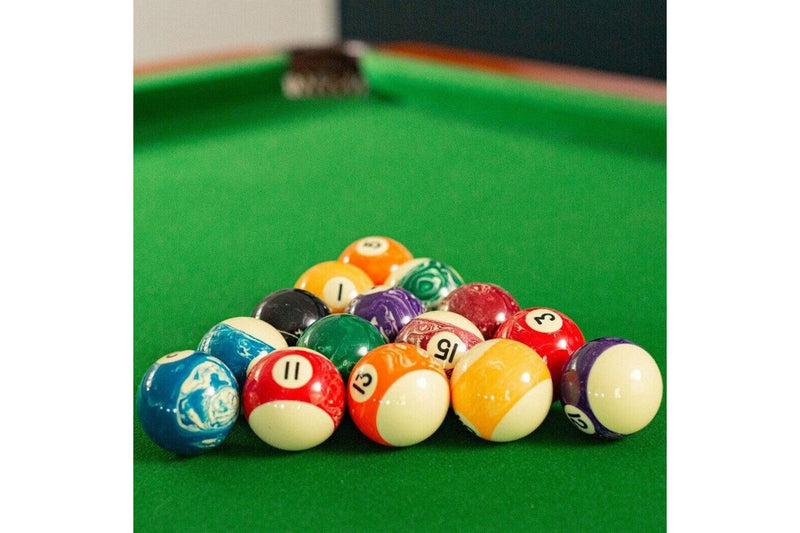 Formula Sports Marble Pool Billiards Balls 2" Boxed Numbered 1-15 Multicoloured