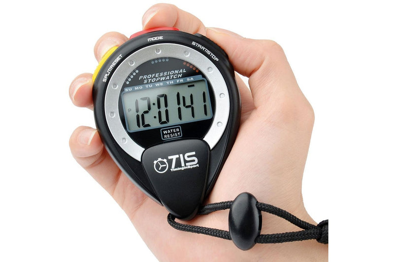 TIS Pro 025 Stop Watch (Black/White) (One Size)