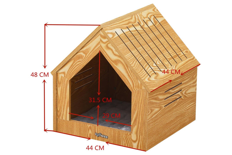 Zoomies Small Modern Pet House Natural