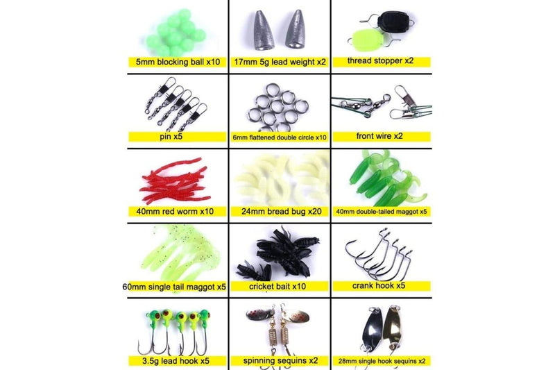 110 Piece Sea Bass Soft Bait Set For Freshwater Fishing