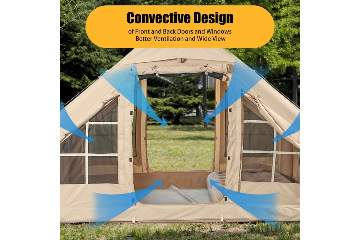 Inflatable Glamping Tent with Pump - 4 Person