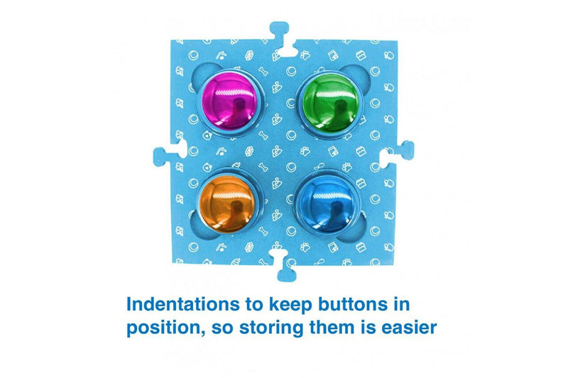 2PK Tech4Pets Mat Board Organiser Storage Holder For Talking Buttons Floor Blue