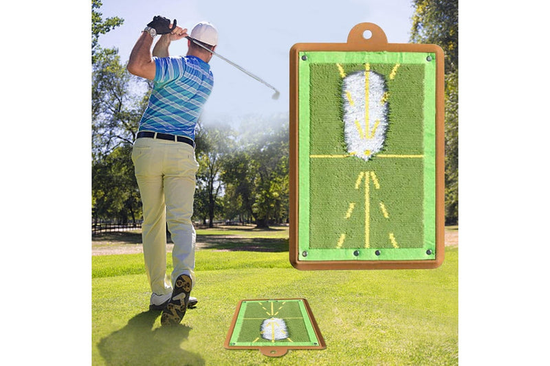 Golf Training Mat Swing Detection Batting Golf Swing Mat Mini Golf Hitting Aid Golf Impact Mat with Base Plate