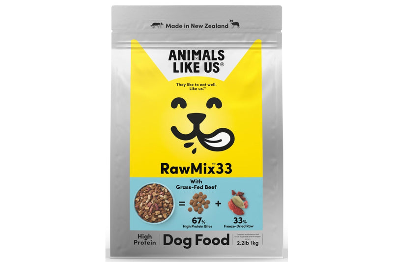 Animals Like Us: RawMix33 with Grass-Fed Beef Dog Food (1kg)