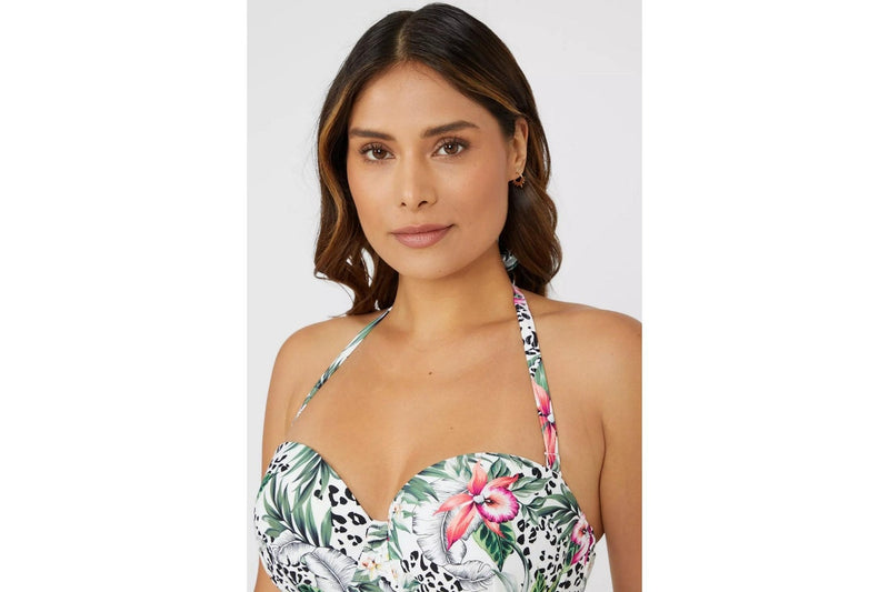 Gorgeous Womens/Ladies Jungle Strapless Bikini Top (Multicoloured) (32E)