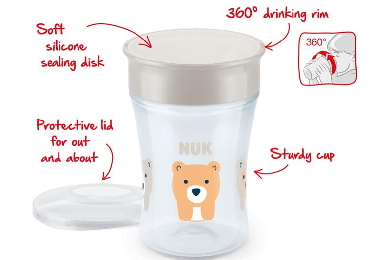 NUK: Evolution Magic Cup - White (230ml)