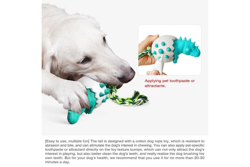 Dinosaur Egg Dog Toothbrush Chew Toys Bite Resistant Clean Interactive Small Medium Big Dogs Golden Retriever Frenchie - Chocolate