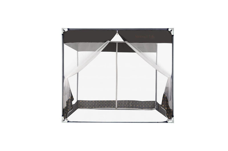 Mosquito Bed Nets Foldable Canopy Square Grey