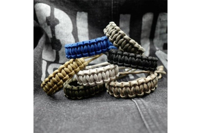 Adjustable Survival Emergency 550 Paracord Bracelet Parachute Cord For Camping Hiking Dark Grey - Standard