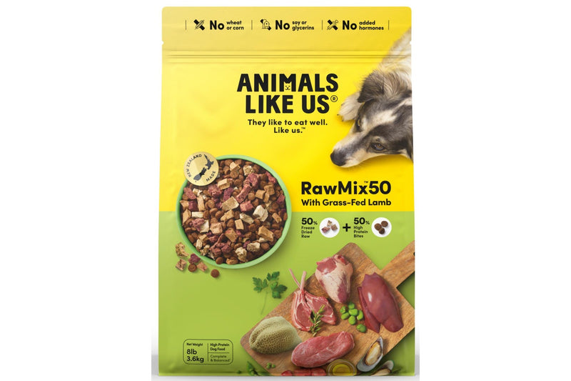 Animals Like Us: RawMix50 with Grass-Fed Lamb Dog food (3.6kg)