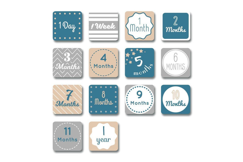 Lulujo's Baby First Year Milestone Blanket & Cards Set - I Will Move Mountains