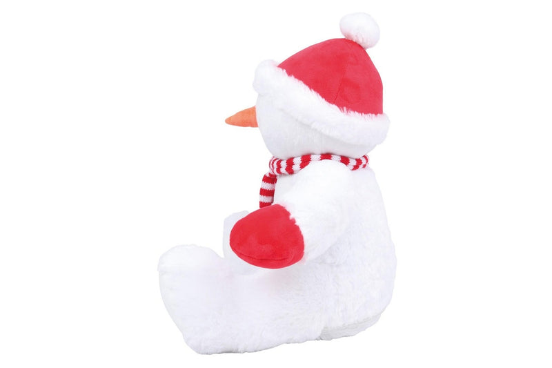 Mumbles Zipped Snowman Plush Toy (White/Red) (One Size)