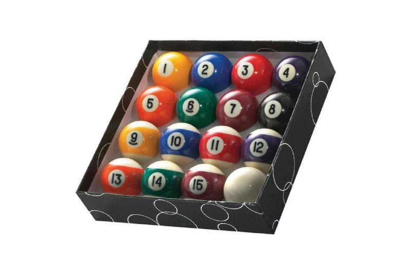 Formula Sports Standard Numbered 1-15 Pool Balls 1 7 8" 2" Boxed Multicoloured