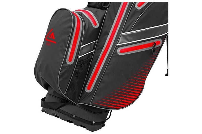 Longridge Waterproof Golf Club Stand Bag (Black/Red) (One Size)