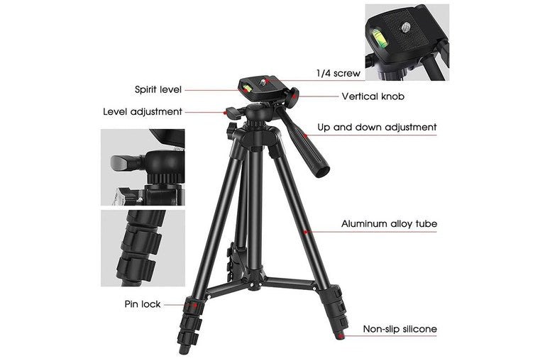 Camera Video & Microphone Kit with LED Light