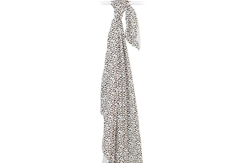 Lulujo: Muslin Bamboo Swaddle - Leopard