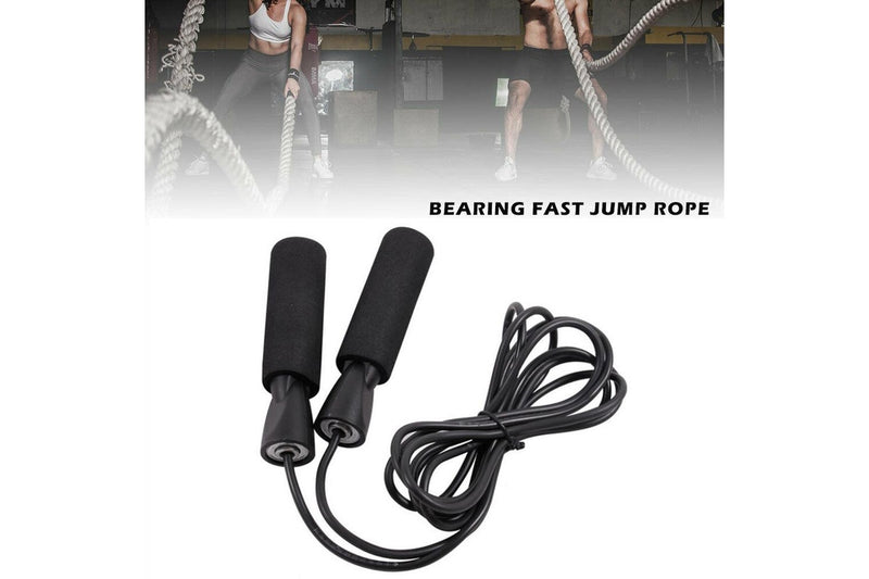 Jump Rope Adjustable For Fitness Boxing Double Black - Standard