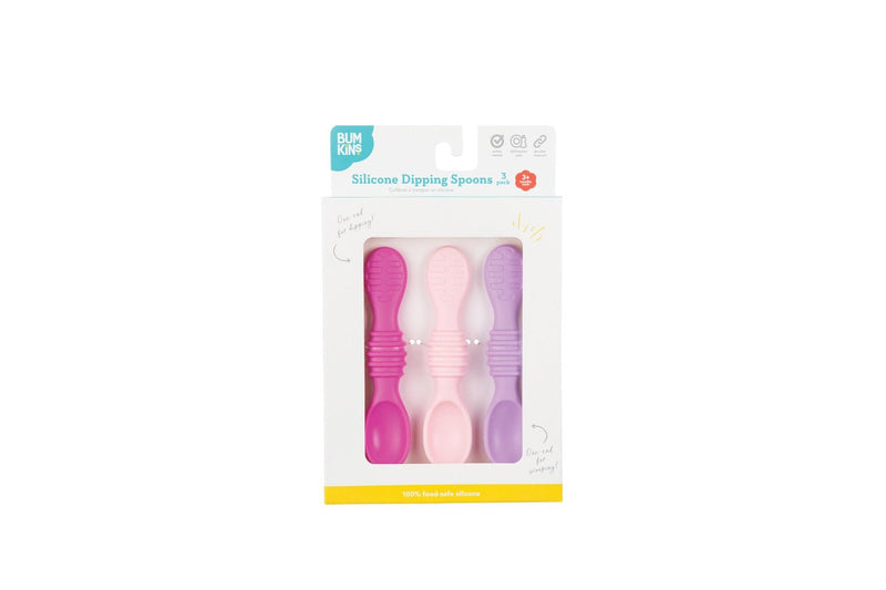 Bumkins: Silicone Dipping Spoon - Lollipop Pink (3pk)