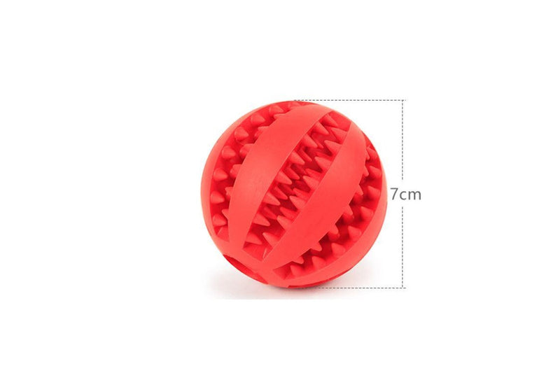 7cm Pet Teething Treat Ball Toys Puppy Dog Teeth Cleaning Chew Training