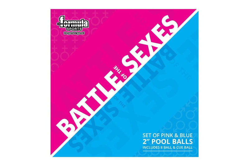 Formula Sports Battle Of The Sexes Casino Balls 2" Set 7 Pink Blue & 1 BLK WHT