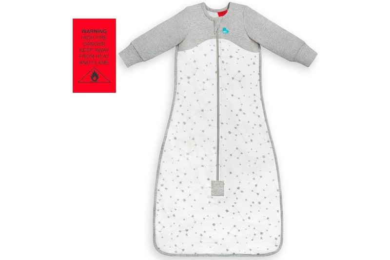 Love to Dream: Sleep Bag Organic Long Sleeve 1.0 TOG - Stellar White (Small)