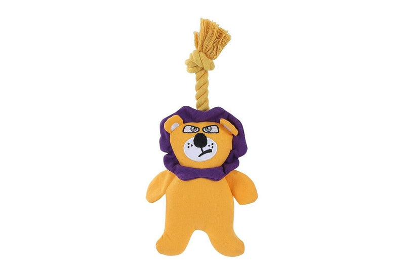 Paws & Claws 36cm Rascal Canvas Lion Tugger Pet Interactive Play Toy w Squeaker