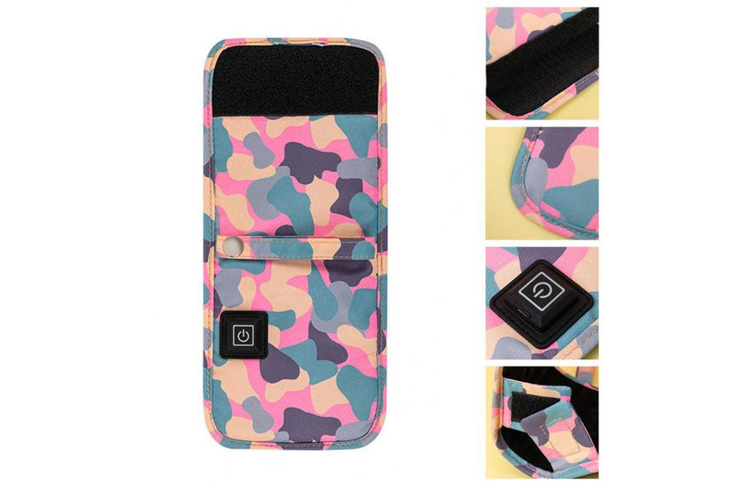 Travel USB Bottle Warmer Bag Milk Heat Keeper Bag Camo Pink