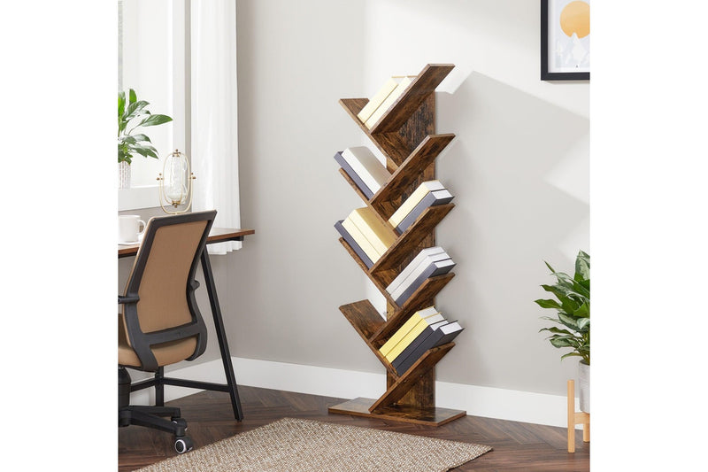 Bookshelves Display Unit Tree-Shaped - Brown