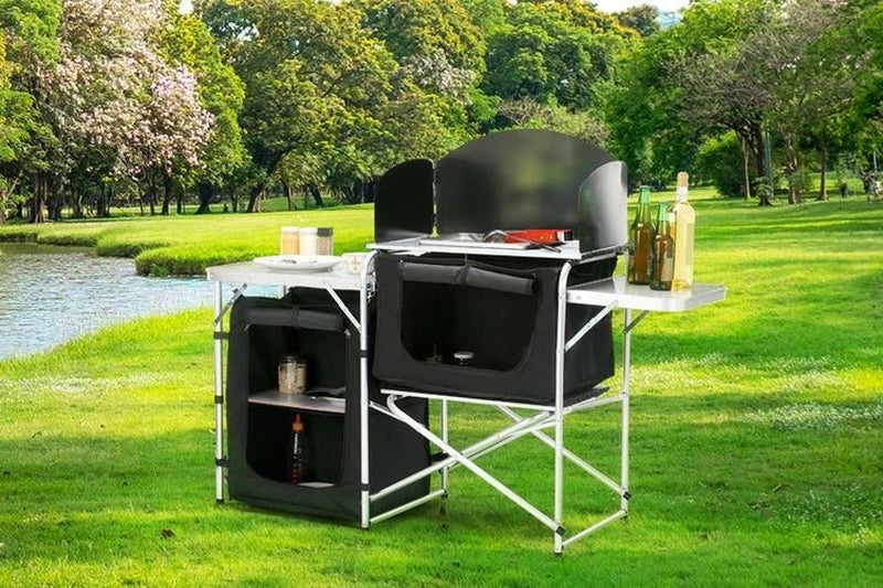 Komodo Medium Portable Camping Kitchen (Aluminium, with Carry Bag)