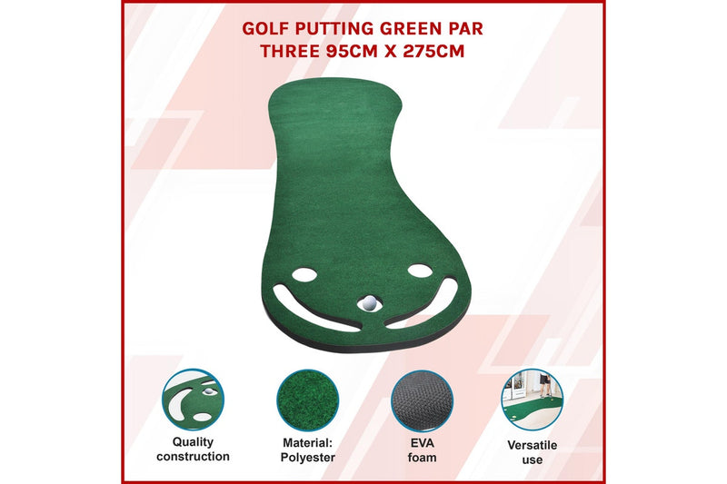 Golf Putting Green Par Three 95cm x 275cm