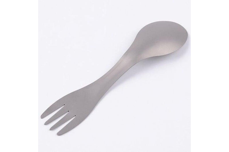 Outdoor Camping Tableware Titanium Fork Spoon Platinum - Standard