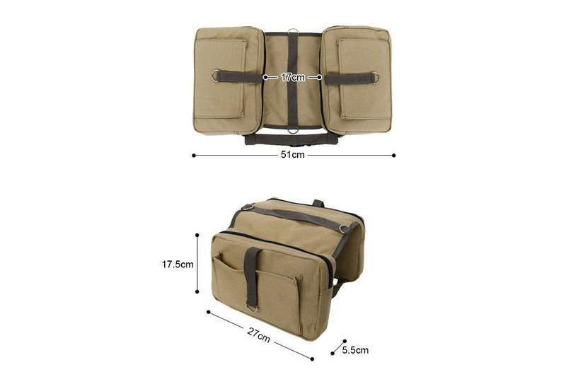 PETSWOL Dog Saddle Storage Bag - Khaki