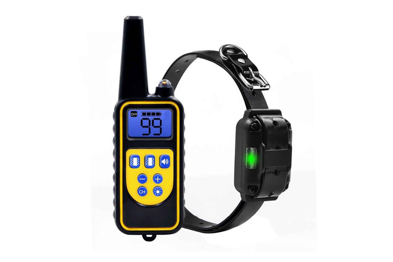 Dog Bark Collar - 1x 800m Range Receiver Vibration Sound Light Training Device